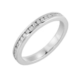 14 Karat White Gold Round Diamond Wedding Bands