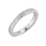 14 Karat White Gold Round Diamond Wedding Bands