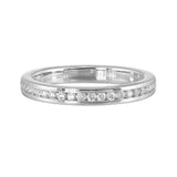 14 Karat White Gold Round Diamond Wedding Bands