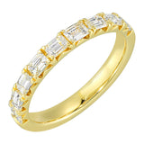 14 Karat Yellow Gold Emerald Cut Diamond Wedding Bands