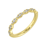 14 Karat White Gold Round Diamond Wedding Bands