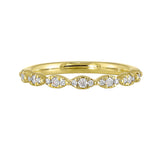 14 Karat White Gold Round Diamond Wedding Bands