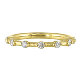 14 Karat Yellow Gold Round Diamond Wedding Bands