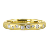 14 Karat Yellow Gold Round Diamond Wedding Bands