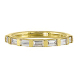 14 Karat Yellow Gold Baguette Diamond Wedding Bands