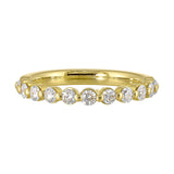 14 Karat Yellow Gold Round Diamond Wedding Bands