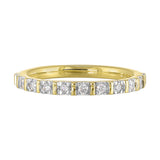 14 Karat Yellow Gold Round Diamond Wedding Bands