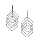 Sterling Silver Square Up Earrings