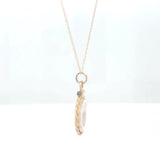 14K Yellow Gold Flakes Pendant