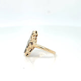 10k Yellow and White Gold Vintage Dinner Ring