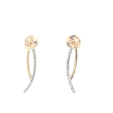 14K Two-Toned Diamond Drop Earrings