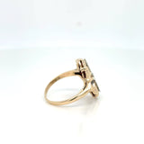 10k Yellow and White Gold Vintage Dinner Ring