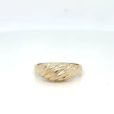 10K Yellow Gold Ring Vintage "Shrimp" Style Ring