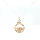 14K Yellow Gold Flakes Pendant