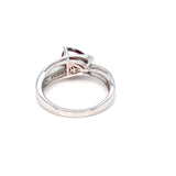 Sterling Silver Diamond and Garnet Ring