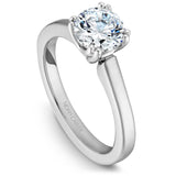 A Noam Carver white white gold engagement ring with a round centerpiece.