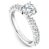 A Noam Carver white gold engagement ring with 10 diamonds.