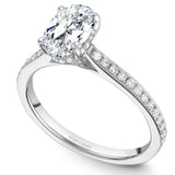 A Noam Carver white gold engagement ring with 48 diamonds.