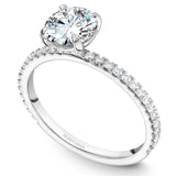 A Noam Carver white gold engagement ring with 30 diamonds.