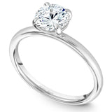 A Noam Carver white gold engagement ring with a round centerpiece.