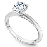 A Noam Carver white gold engagement ring with a round centerpiece.