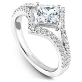 A Noam Carver white gold engagement ring with 46 diamonds.