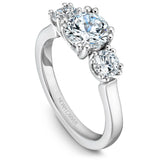 A Noam Carver white gold engagement ring with 2 round  diamonds.