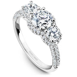 A Noam Carver white gold engagement ring with 1010diamonds.