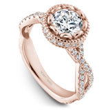 Twist Band Engagement Ring