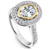 A Noam Carver white and yellow gold engagement ring with 44 diamonds.