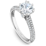 A Noam Carver white gold engagement ring with 82 diamonds.