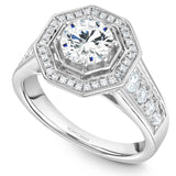 A Noam Carver white gold engagement ring with 40 diamonds.