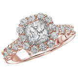 Halo Semi-Mount Diamond Ring