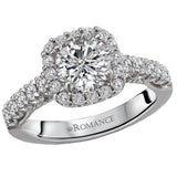 Halo Semi-Mount Diamond Ring