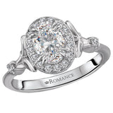 Halo Semi-Mount Diamond Ring