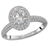 Halo Semi-Mount Diamond Ring