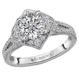 Halo Semi-Mount Diamond Ring