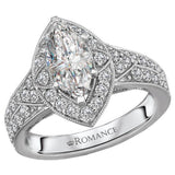 Halo Semi-Mount Diamond Ring