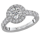 Halo Semi-Mount Diamond Ring