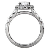 Halo Semi-Mount Diamond Ring