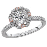 Halo Semi-Mount Diamond Ring