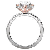 Halo Semi-Mount Diamond Ring