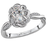 Halo Semi-Mount Diamond Ring