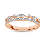 14K Rose Gold 1/6 Ct.Tw.Diamond Stackable Band