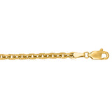 14K Gold 3.7Mm Diamond Cut Cable Chain