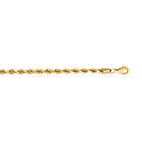 14K Gold 4Mm Diamond Cut Royal Rope Chain