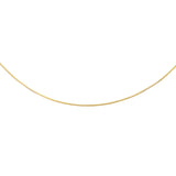 14K 20in Yellow Gold Round Omega Chain with Pear Shaped Lobster with Screw Off Clasp