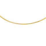 14K 18in Yellow Gold Lite Omega Chain with Box with Figure 8 Clasp