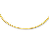 14K 18in Two Tone Gold Reversible Omega Chain with Lobster Clasp