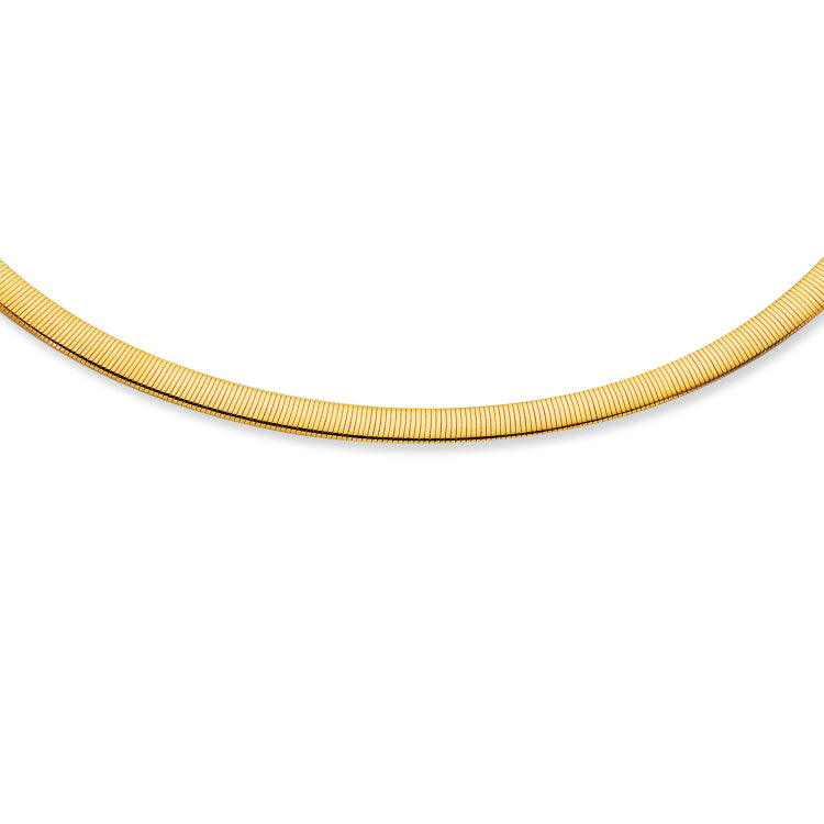 14k gold outlet omega necklace 6mm